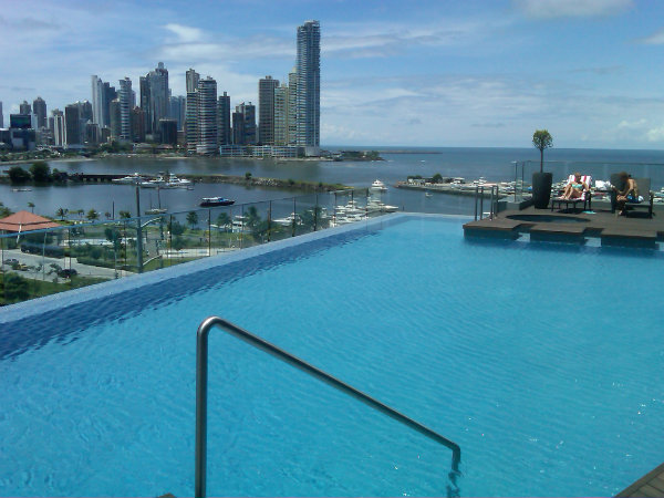Panoramic view from the infinty pool