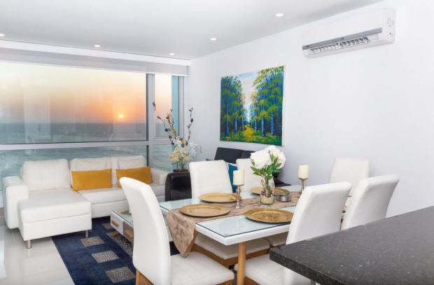Cartagena El Laguito new 3 bedroom oceanfront condo