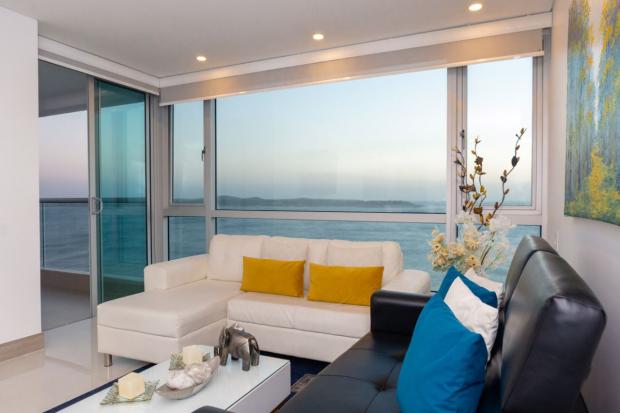 Cartagena El Laguito new 3 bedroom oceanfront condo