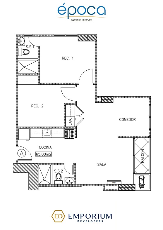APARTAMENTO DE 65 M2 CON BALCON EN PARQUE LEFEVRE