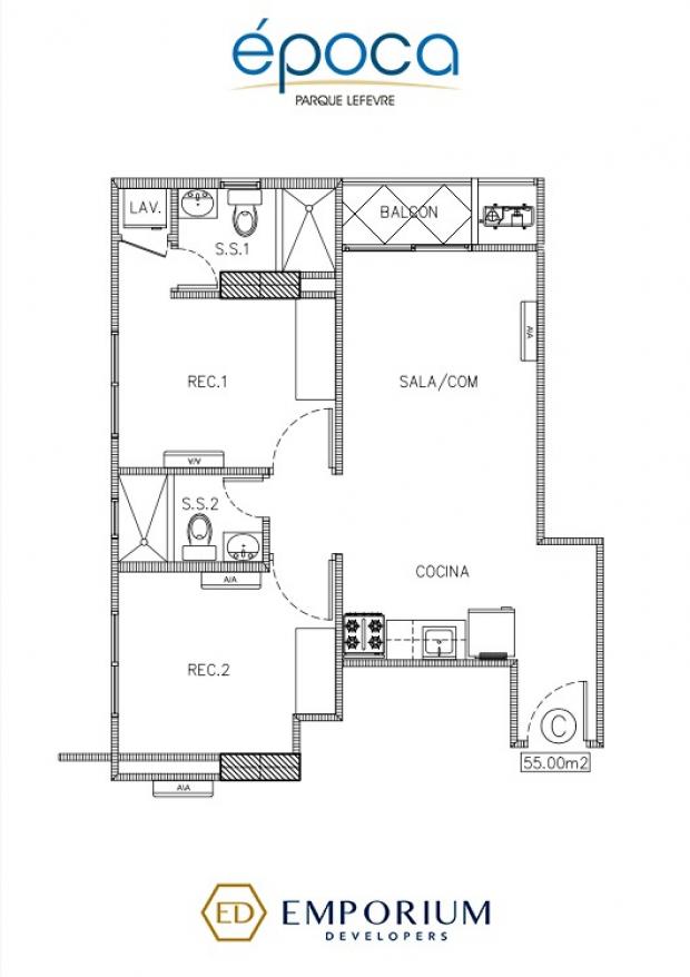 Parque Lefevre Proyecto Época apartments in the central part of city.