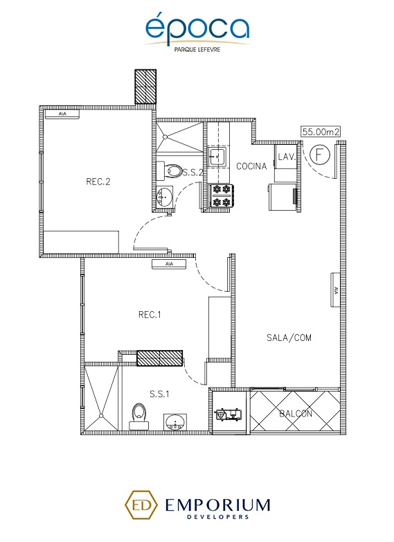 PARQUE LEFEBRE LAST APARTMENTS AVAILABLE 55m2 2BEDS 2BATHS