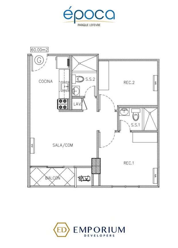 Parque Lefevre Proyecto Época apartments in the central part of city.
