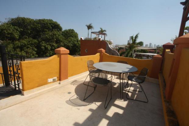 Unique Cartagena Old City 2-bedroom short term rental friendly apartment with private rooftop terrace, plunge pool and stunning city views.