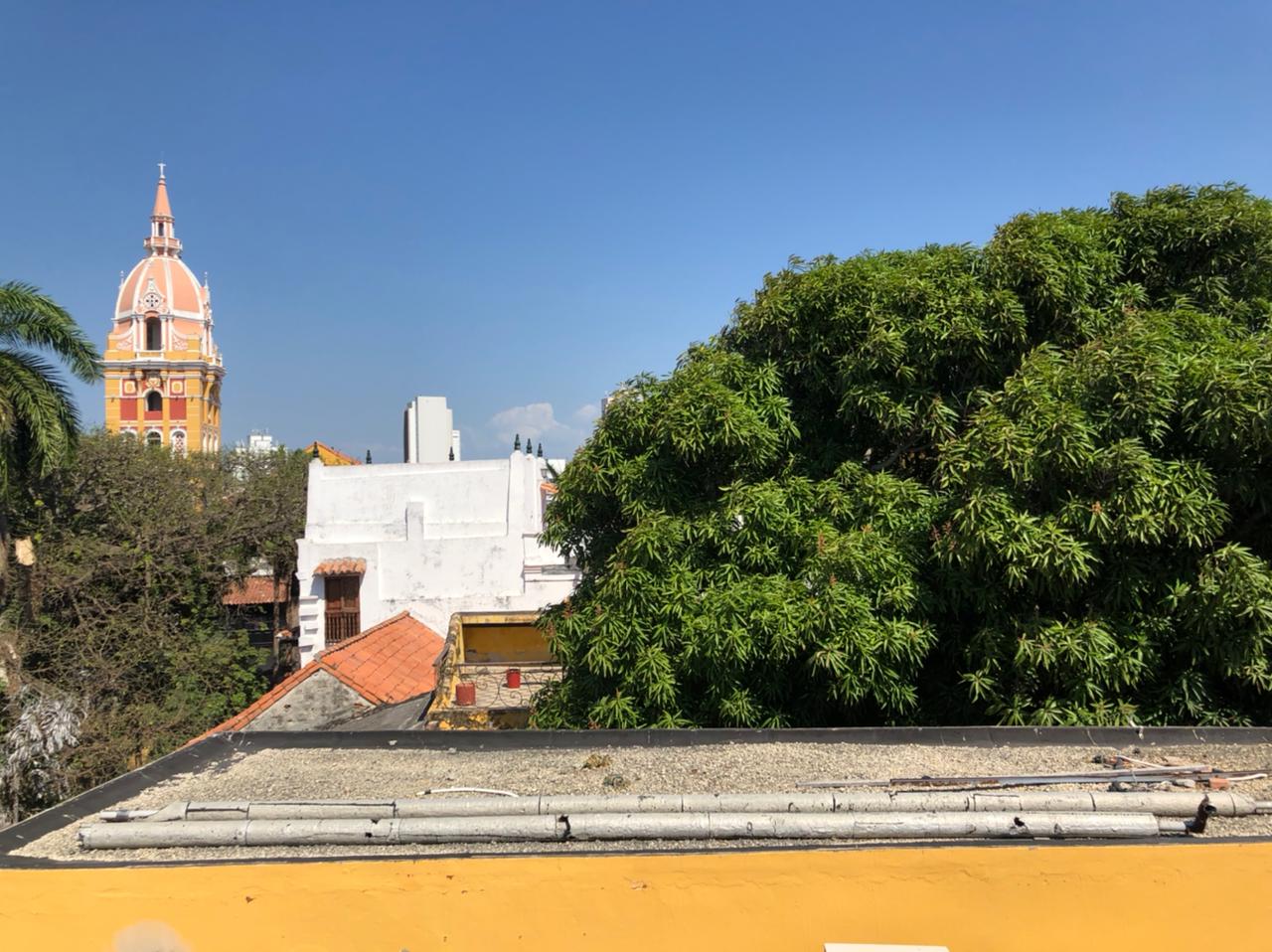 Unique Cartagena Old City 2-bedroom short term rental friendly apartment with private rooftop terrace, plunge pool and stunning city views.