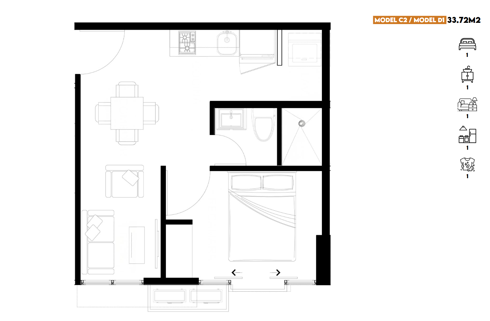 AMAZONAS APARTMENT MODEL  C2 - D1