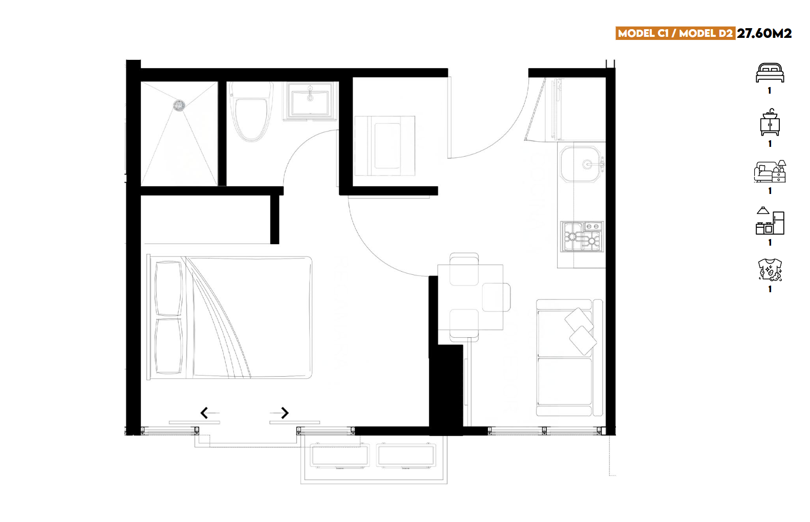 AMAZONAS APARTMENT MODEL C1, D2