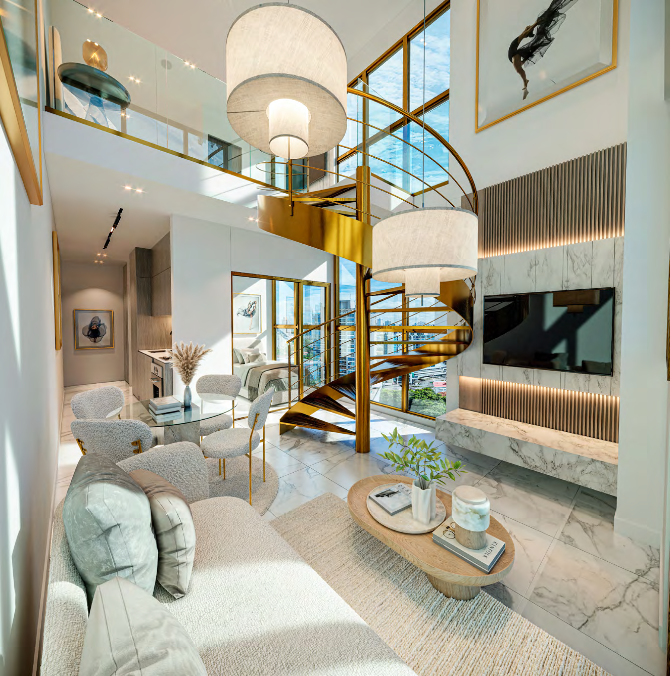 THE LABEL Obarrio 2 Bedroom Double Height Loft Apartments Panama City