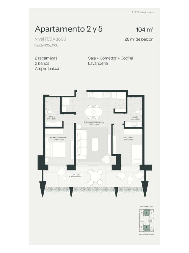 A19 Cincuentenario Apartamentos Nuevos en Venta en Coco del Mar
