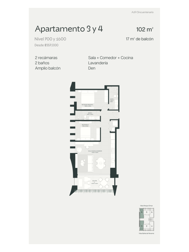 A19 Cincuentenario Apartamentos Nuevos en Venta en Coco del Mar