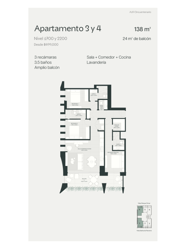 A19 Cincuentenario Apartamentos Nuevos en Venta en Coco del Mar