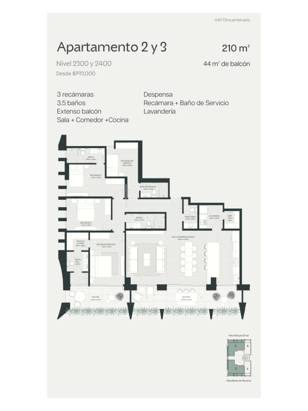 A19 Cincuentenario Apartamentos Nuevos en Venta en Coco del Mar